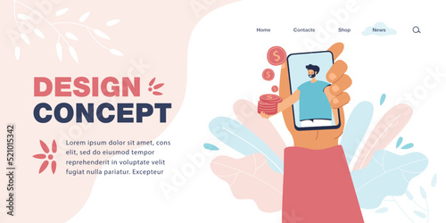 Hand holding phone with doctor on it flat vector illustration. Woman prescribing pills to patient according symptoms. Online medical consultation concept for banner, website design or landing web page