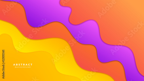Abstract trendy gradient flowing geometric pattern background texture for poster cover design. Minimal color gradient banner template. Modern vector wave shape for brochure and social media template
