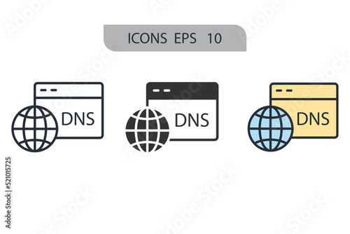 dns icons  symbol vector elements for infographic web