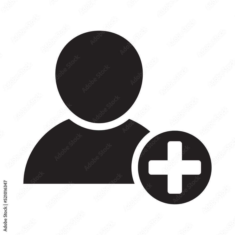 Add user vector Icon. New profile illustration symbol. Avatar sign or logo. Add user vector Icon. New profile illustration symbol. Avatar sign or logo.