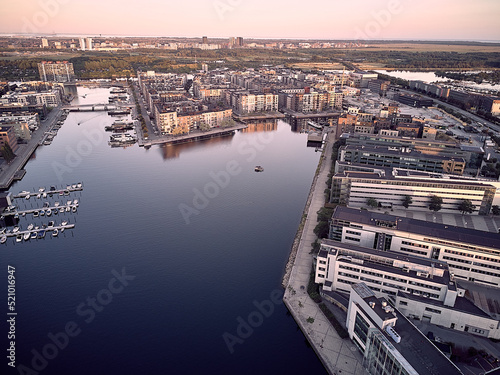 Canvas Print Drone shots Copenhagen south