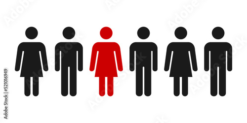 group of people illustration vector,woman and man icon.