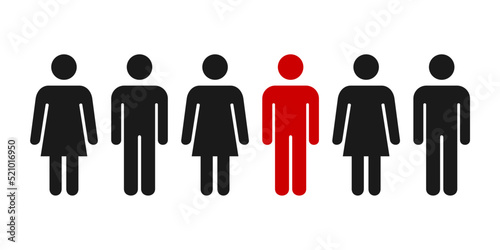 group of people illustration vector,man and woman icon.