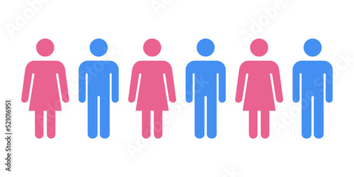 group of people illustration vector,woman and man icon.