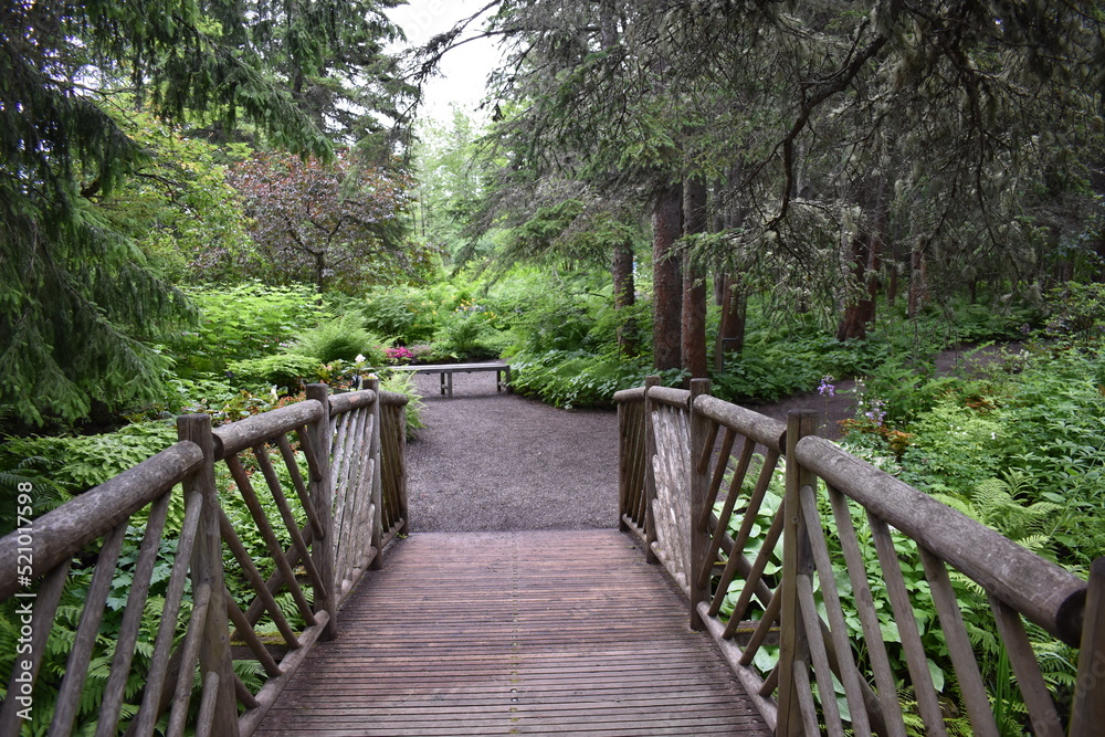 A path in the garden, Métis, Québec, Canada