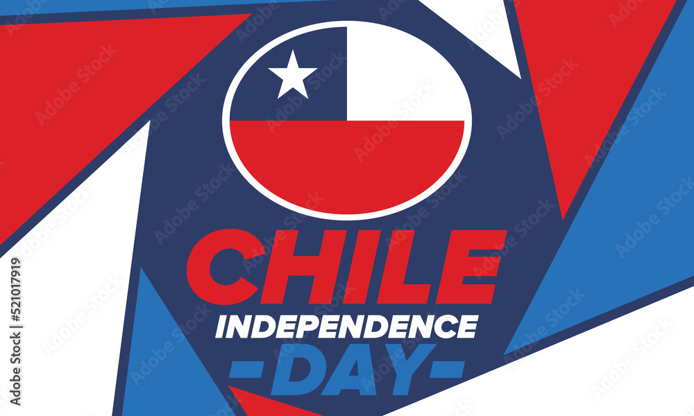 Chile Independence Day. Happy national holiday Fiestas Patrias. Freedom day. Celebrate annual in September 18. Chile flag. Patriotic chilean design. Poster, card, banner, template, background. Vector Chile Independence Day. Happy national holiday Fiestas Patrias. Freedom day. Celebrate annual in September 18. Chile flag. Patriotic chilean design. Poster, card, banner, template, background. Vector