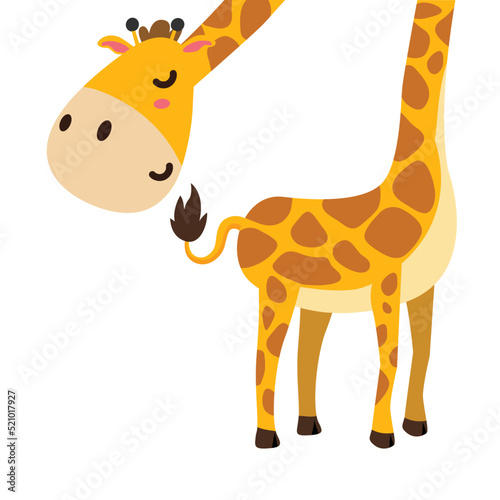 Cute Giraffe doodle animal cartoon