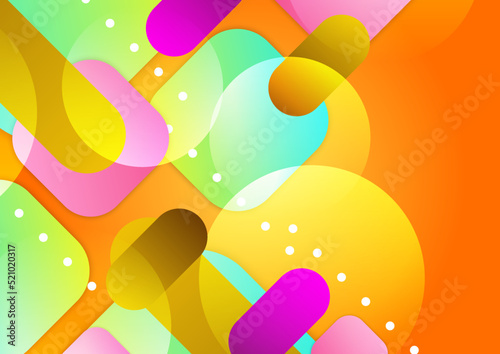 Dynamic shape with gradient colorful design background