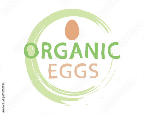 Organic eggs logo vector