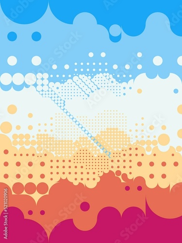 Abstract Shape Pattern with pastel colors