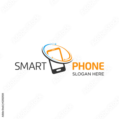 Rectangular smart phone technology logo template idea