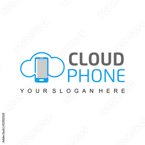 Rectangular cloud technology logo template idea