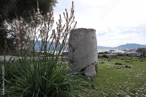 Xanthos  Ksantos an ancient city ant the capital of Lycia. Ruins and an amphitheater between Fethiye and Kas in Turkey. photo