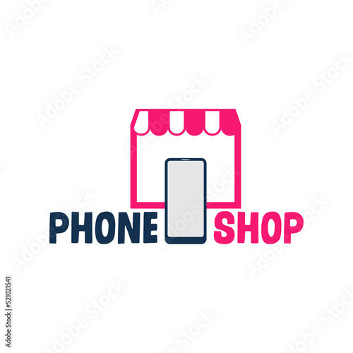 Phone shop logo design technology and retail design idea