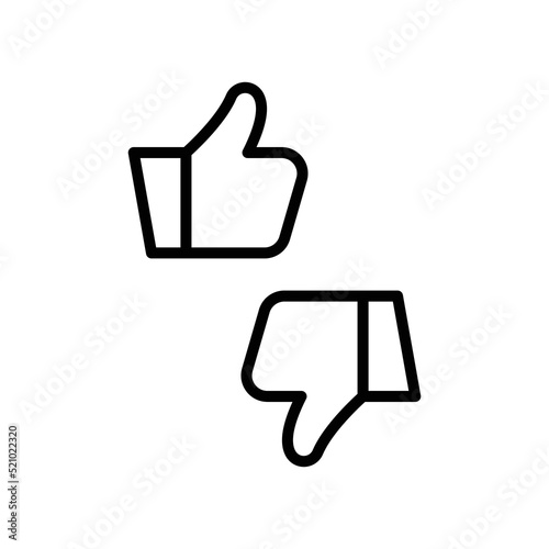 Like Icon Sign Vector Isolated on White Artboard 