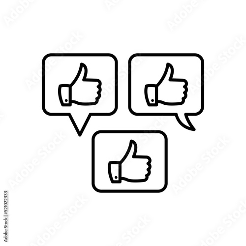 Like Icon Sign Vector Isolated on White Artboard 