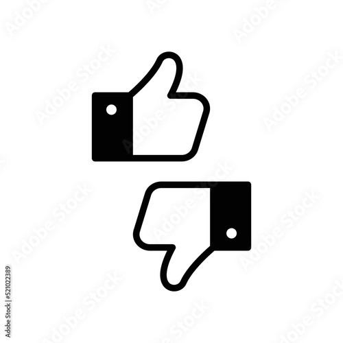 Like Icon Sign Vector Isolated on White Artboard 
