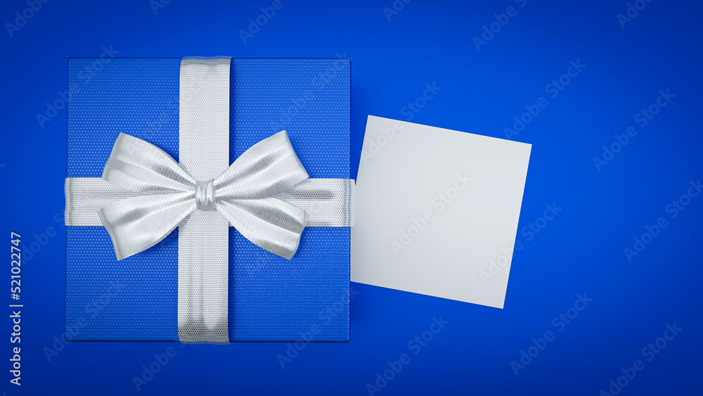 Background caixa de presente azul com laço 3d para adição de texto Background caixa de presente azul com laço 3d para adição de texto