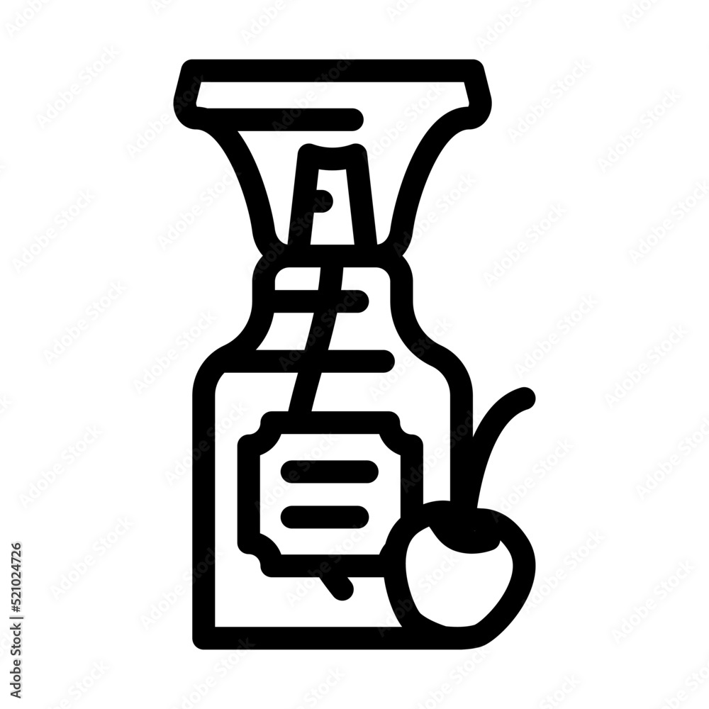 perfume cherry line icon vector. perfume cherry sign. isolated contour symbol black illustration perfume cherry line icon vector. perfume cherry sign. isolated contour symbol black illustration