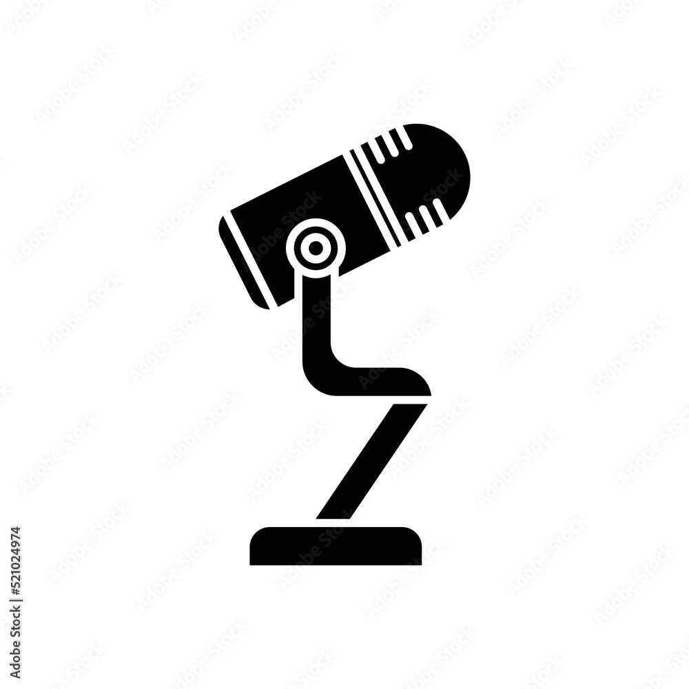 Microphone icon. Icon related to electronic, technology. Glyph icon style, solid. Simple design editable Microphone icon. Icon related to electronic, technology. Glyph icon style, solid. Simple design editable