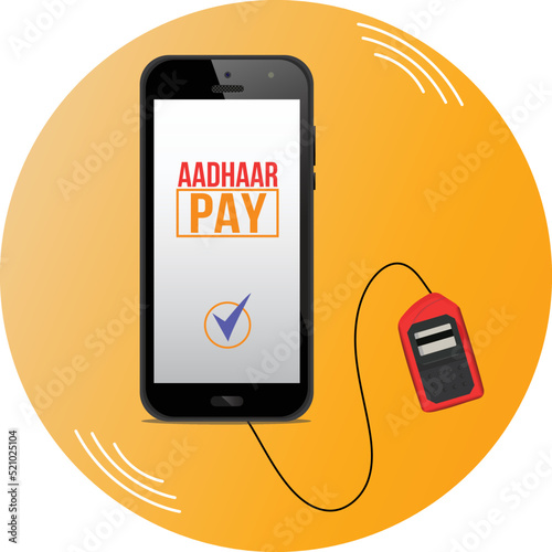 Aadhaar Payment Icon Vector Illustration