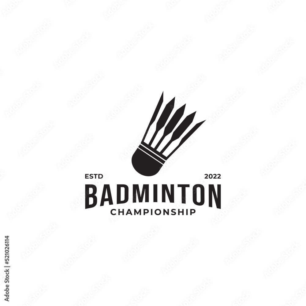 Professional Badminton Sports Team Championship Logo Professional Badminton Sports Team Championship Logo