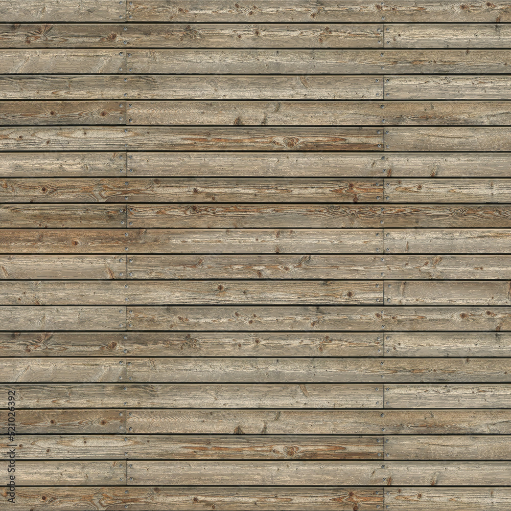 Pine Brown wood plank wall texture background. 3D render.