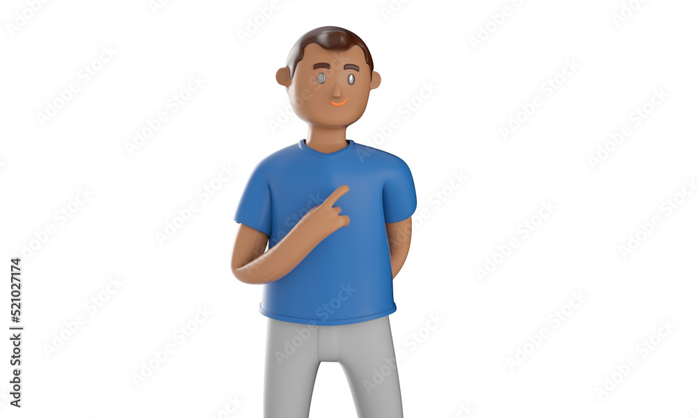 Isolated 3d character for prostate cancer prevention campaign november blue Isolated 3d character for prostate cancer prevention campaign november blue