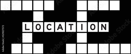 Valokuva Alphabet letter in word location on crossword puzzle background