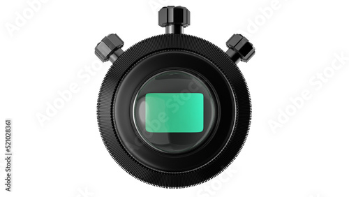 Black stopwatch isolated 3d illustration