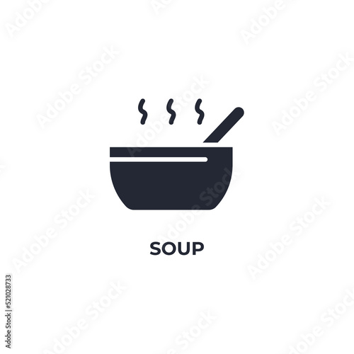 soup vector icon. filled flat sign for mobile concept and web design. Symbol, logo illustration. Vector graphics