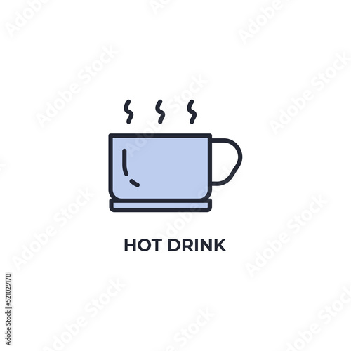 hot drink vector icon. Colorful flat design vector illustration. Vector graphics