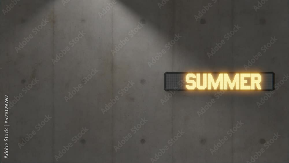 Cartel luminoso Summer led, 4K