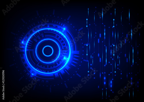 graphics design circle cog glow concept hitech technology network connection future futurist connection communication vector illustration