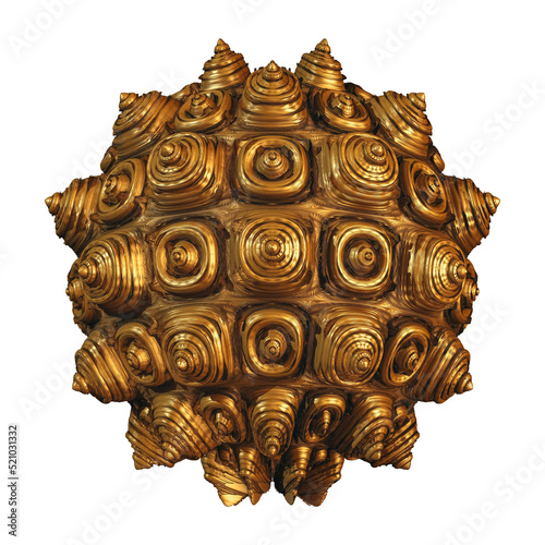 3d abstract golden mace mystic hanuman weapon photo