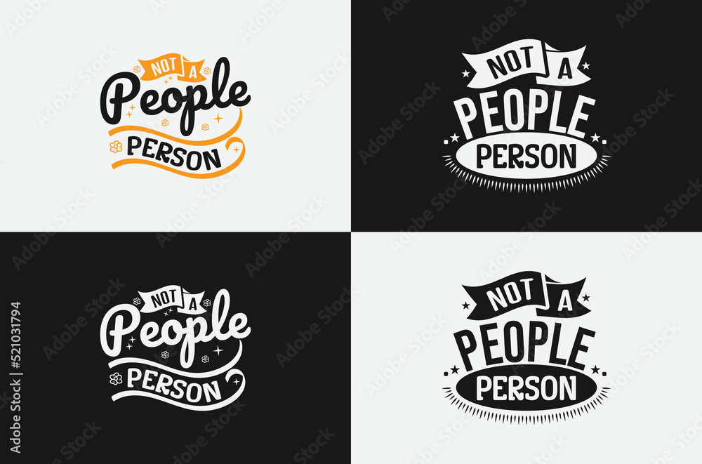 Not a people person lettering t-shirt design