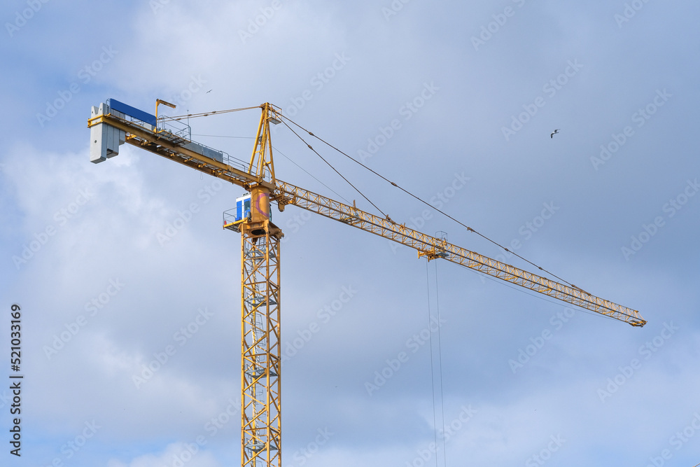 construction crane on sky