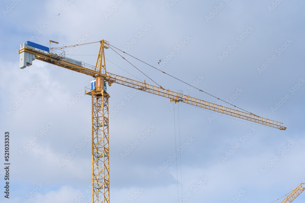 construction site with crane