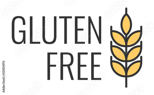 Gluten free icon sign vector design. Sign with grain or wheat.