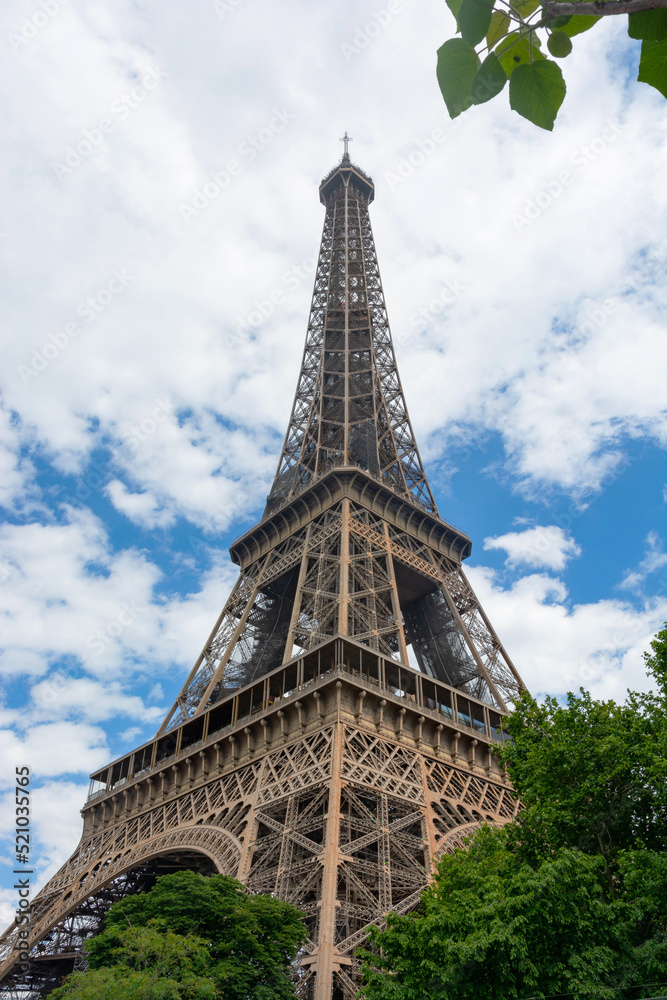 Eiffel Tower in Paris, France in summer