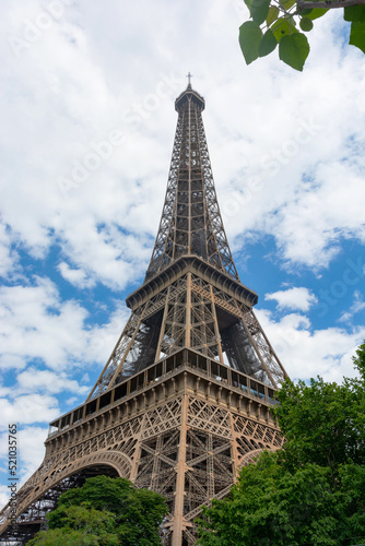 Eiffel Tower in Paris, France in summer