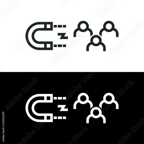 Attract customers icon isolated on white background