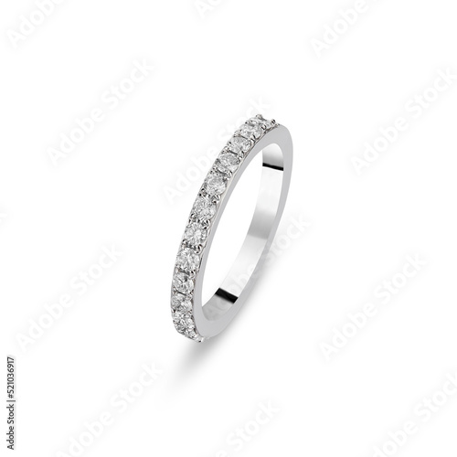 Jewelry Photo Retouching | Diamond Ring Isolated with White Background.