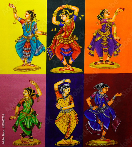 indian female dancers painting 