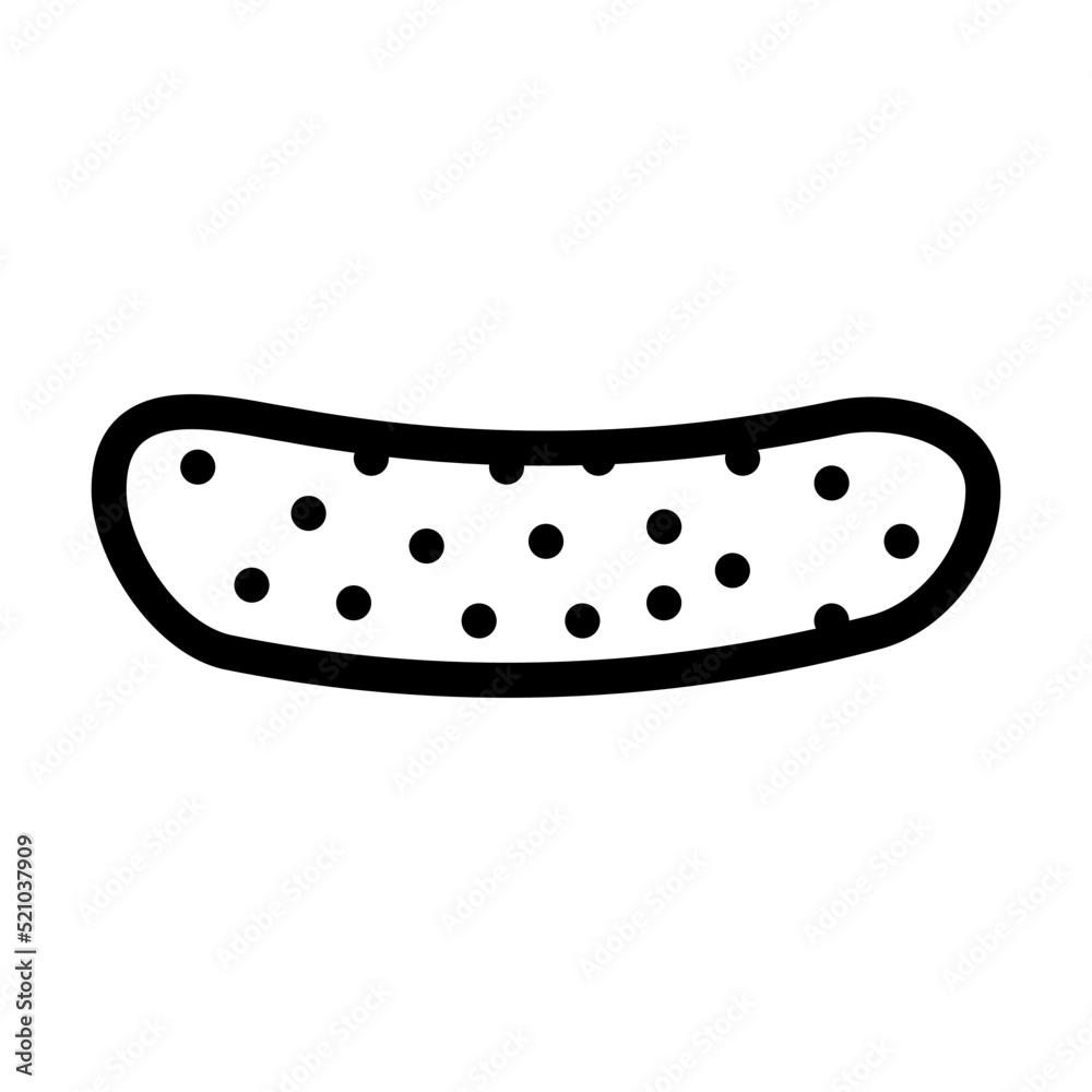 cucumber with pimples line icon vector. cucumber with pimples sign. isolated contour symbol black illustration cucumber with pimples line icon vector. cucumber with pimples sign. isolated contour symbol black illustration