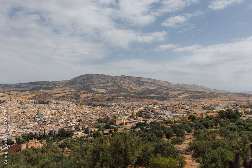 Panoramic view over Fes, Morocco