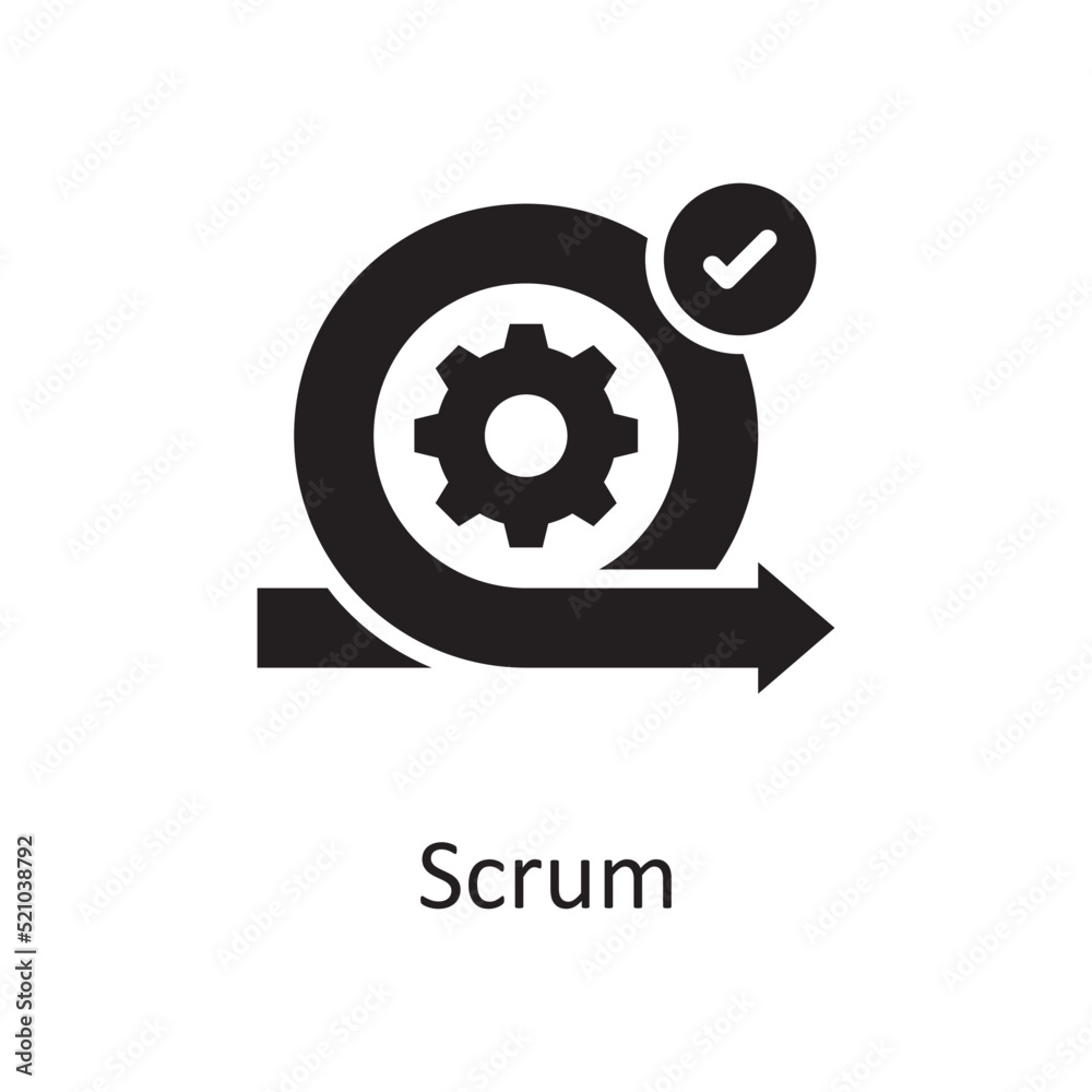 Scrum vector solid Icon Design illustration. Miscellaneous Symbol on White background EPS 10 File Scrum vector solid Icon Design illustration. Miscellaneous Symbol on White background EPS 10 File