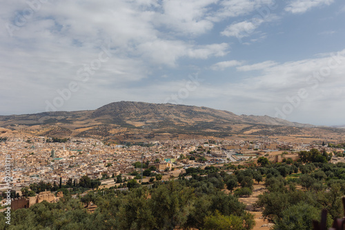 Panoramic view over Fes  Morocco