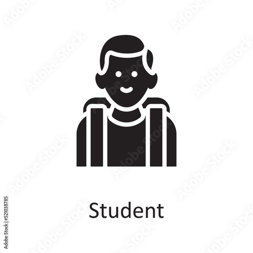 Student vector solid Icon Design illustration. Miscellaneous Symbol on White background EPS 10 File