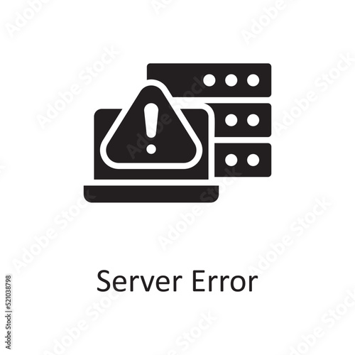 Server Error vector solid Icon Design illustration. Miscellaneous Symbol on White background EPS 10 File